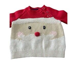 Baby Boden Red and Cream Santa Sweater